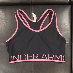 Under Armour Black and Pink Sports Bra